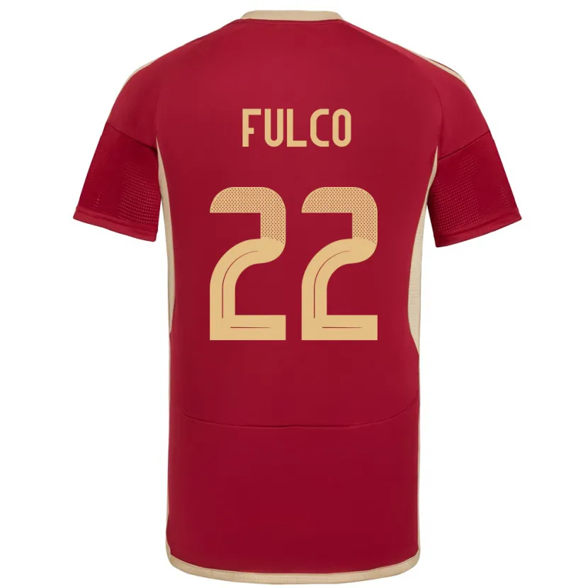 Danxen Men Venezuela Pedro Fulco #22 Burgundy Home Jersey 24-26 T-Shirt