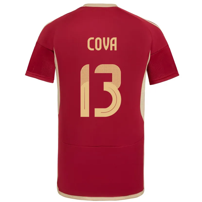 Danxen Men Venezuela Alejandro Cova #13 Burgundy Home Jersey 24-26 T-Shirt