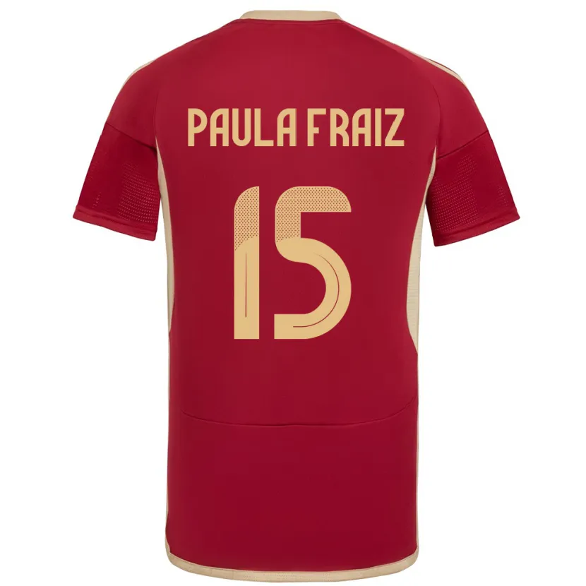 Danxen Men Venezuela Ana Paula Fraiz #15 Burgundy Home Jersey 24-26 T-Shirt