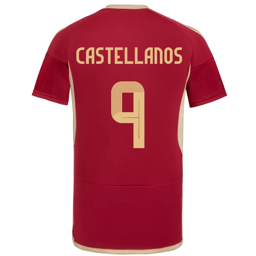 Danxen Men Venezuela Deyna Castellanos #9 Burgundy Home Jersey 24-26 T-Shirt