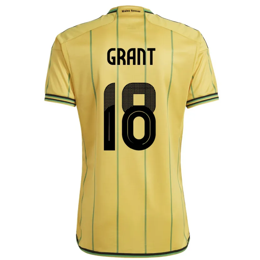 Danxen Men Jamaica George Grant #18 Yellow Home Jersey 24-26 T-Shirt