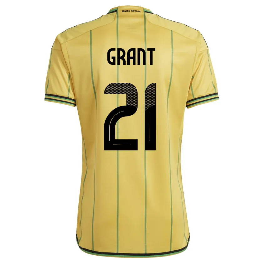 Danxen Men Jamaica Joshua Grant #21 Yellow Home Jersey 24-26 T-Shirt