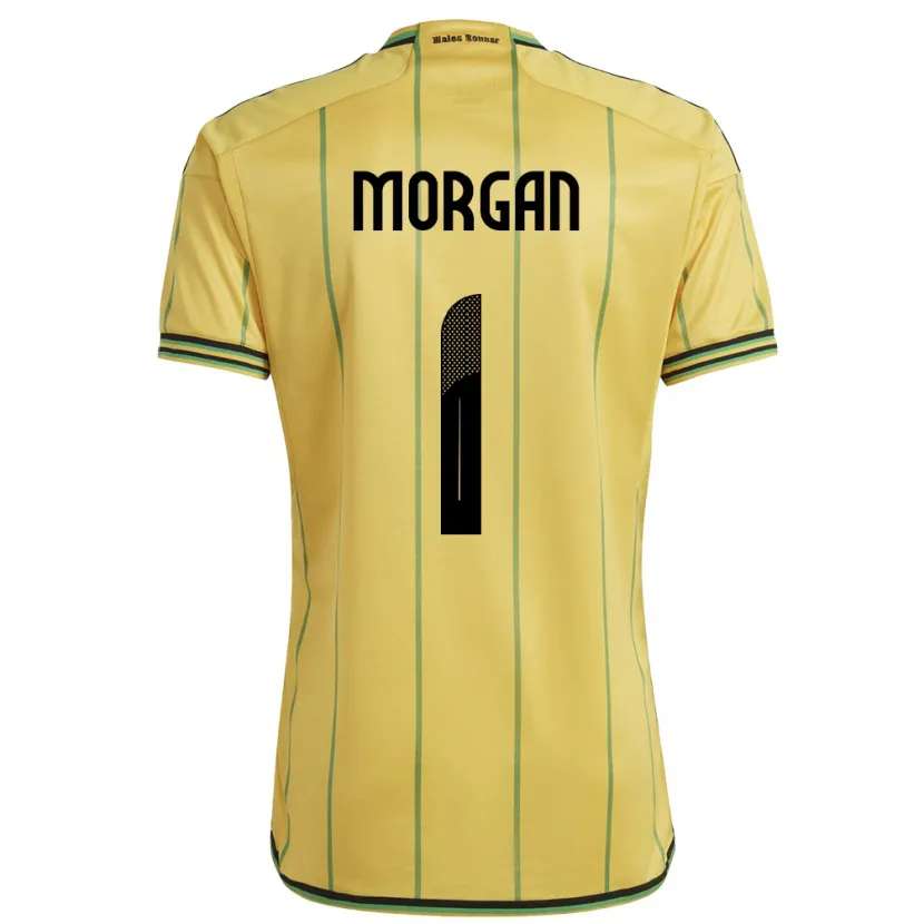 Danxen Men Jamaica Aliyah Morgan #1 Yellow Home Jersey 24-26 T-Shirt