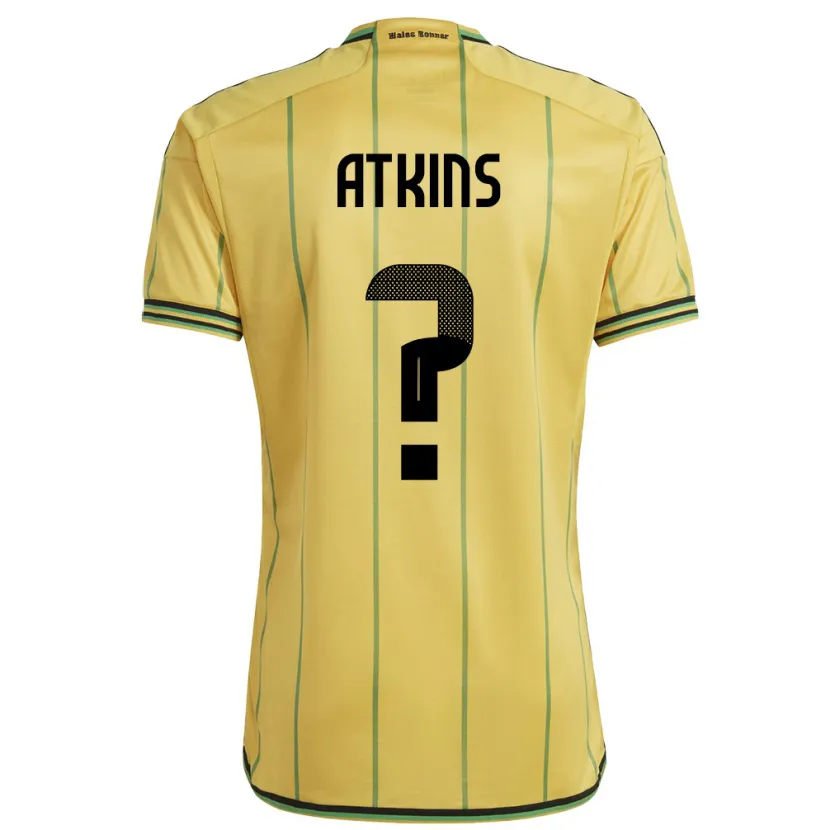 Danxen Men Jamaica Maliah Atkins #0 Yellow Home Jersey 24-26 T-Shirt