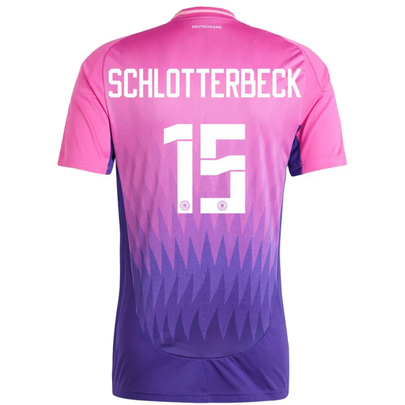 Danxen Men Germany Nico Schlotterbeck #15 Pink Purple Away Jersey 24-26 T-Shirt