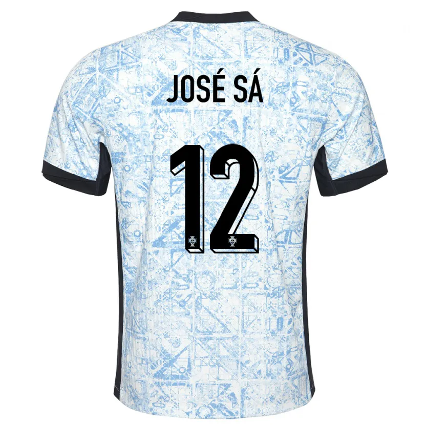 Danxen Men Portugal Jose Sa #12 Cream Blue Away Jersey 24-26 T-Shirt