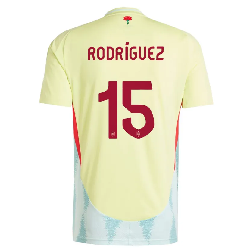 Danxen Men Spain Dani Rodriguez #15 Yellow Away Jersey 24-26 T-Shirt