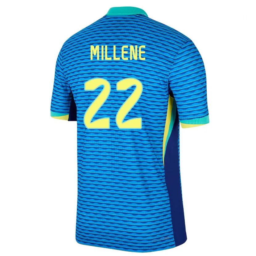 Danxen Men Brazil Millene #22 Blue Away Jersey 24-26 T-Shirt