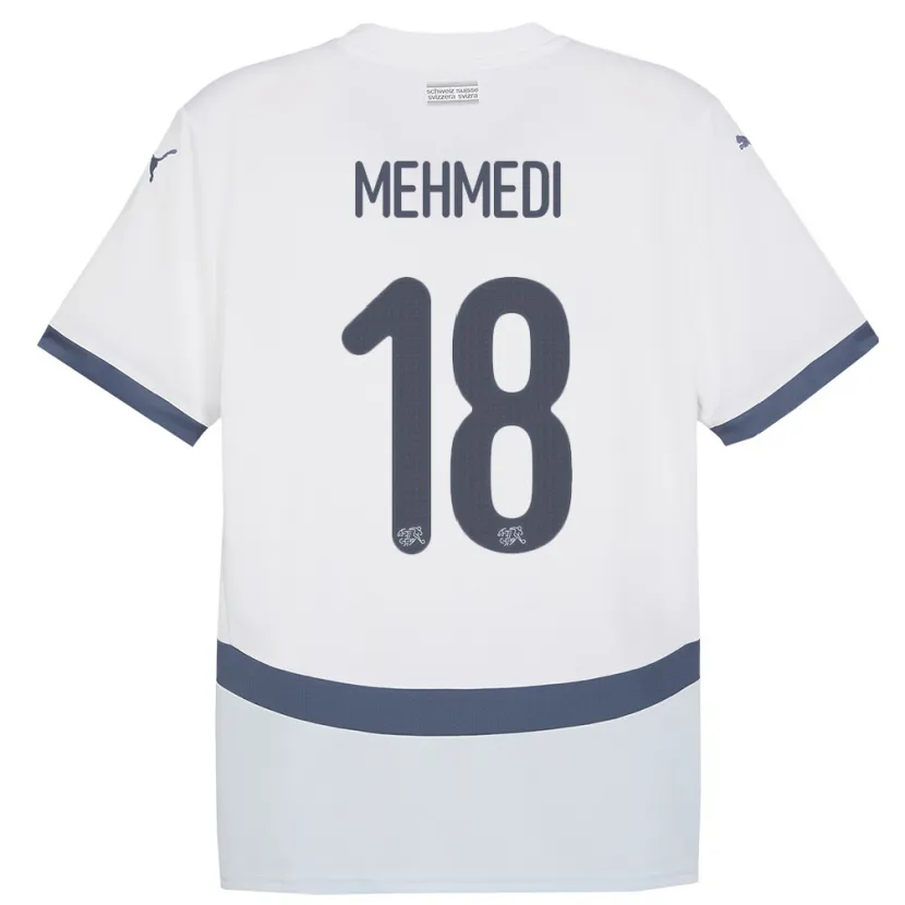 Danxen Men Switzerland Admir Mehmedi #18 White Away Jersey 24-26 T-Shirt