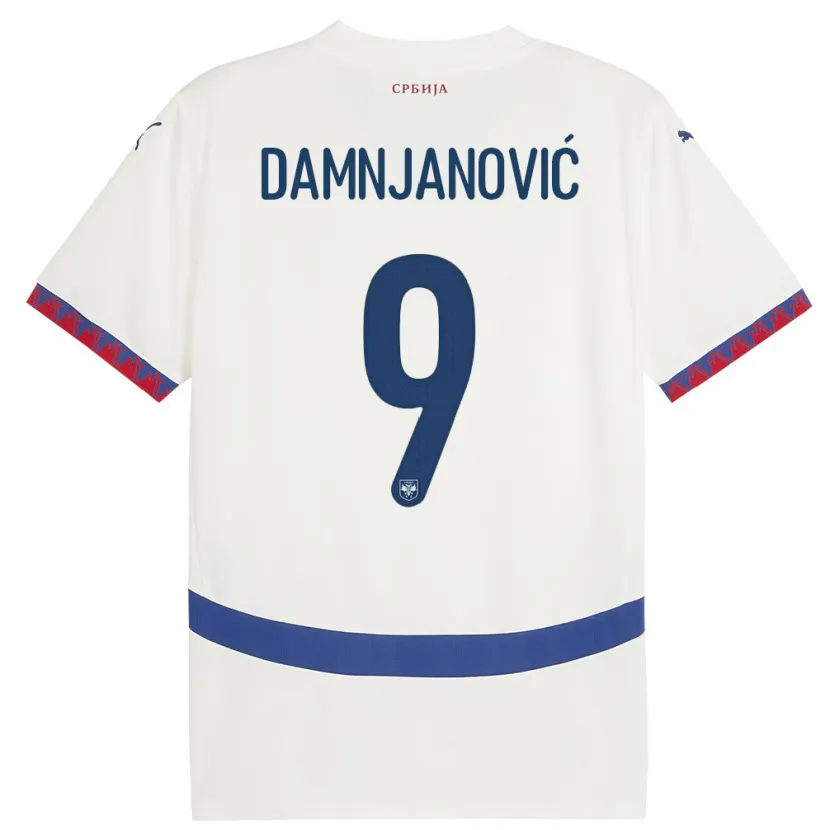 Danxen Men Serbia Jovana Damnjanovic #9 White Away Jersey 24-26 T-Shirt