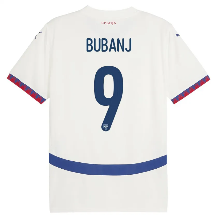 Danxen Men Serbia Mateja Bubanj #9 White Away Jersey 24-26 T-Shirt