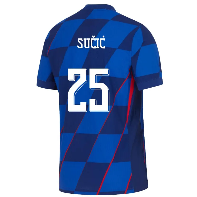 Danxen Men Croatia Luka Sucic #25 Blue Away Jersey 24-26 T-Shirt