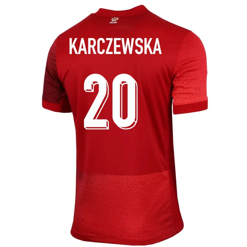 Danxen Men Poland Nikola Karczewska #20 Red Away Jersey 24-26 T-Shirt