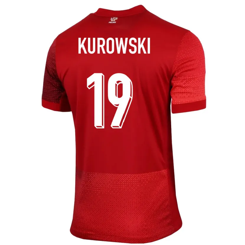 Danxen Men Poland Milosz Kurowski #19 Red Away Jersey 24-26 T-Shirt