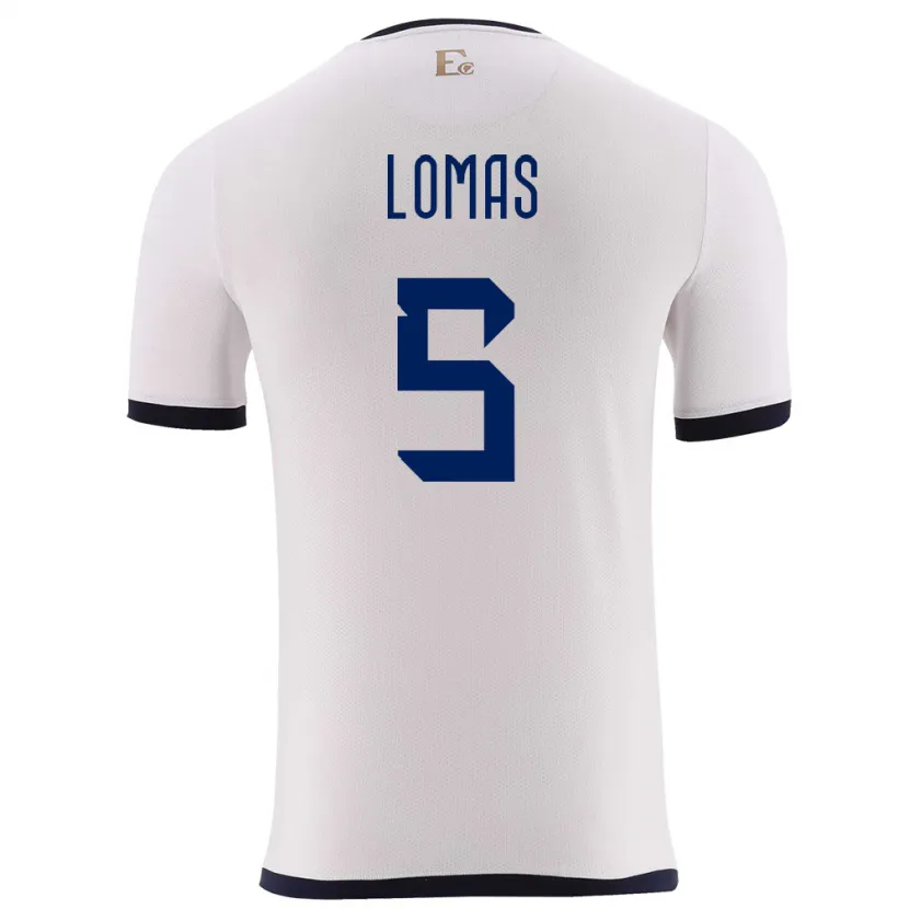 Danxen Men Ecuador Ariana Lomas #5 White Away Jersey 24-26 T-Shirt