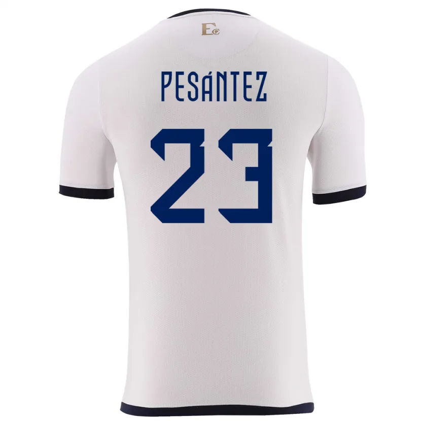 Danxen Men Ecuador Danna Pesantez #23 White Away Jersey 24-26 T-Shirt