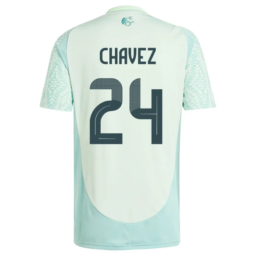 Danxen Men Mexico Luis Chavez #24 Linen Green Away Jersey 24-26 T-Shirt