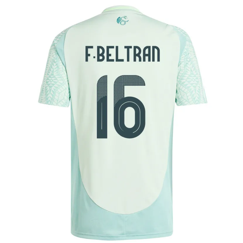 Danxen Men Mexico Fernando Beltran #16 Linen Green Away Jersey 24-26 T-Shirt