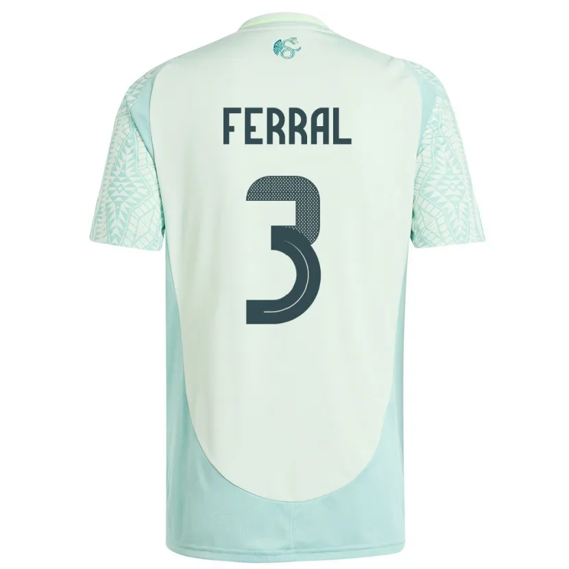 Danxen Men Mexico Cristina Ferral #3 Linen Green Away Jersey 24-26 T-Shirt