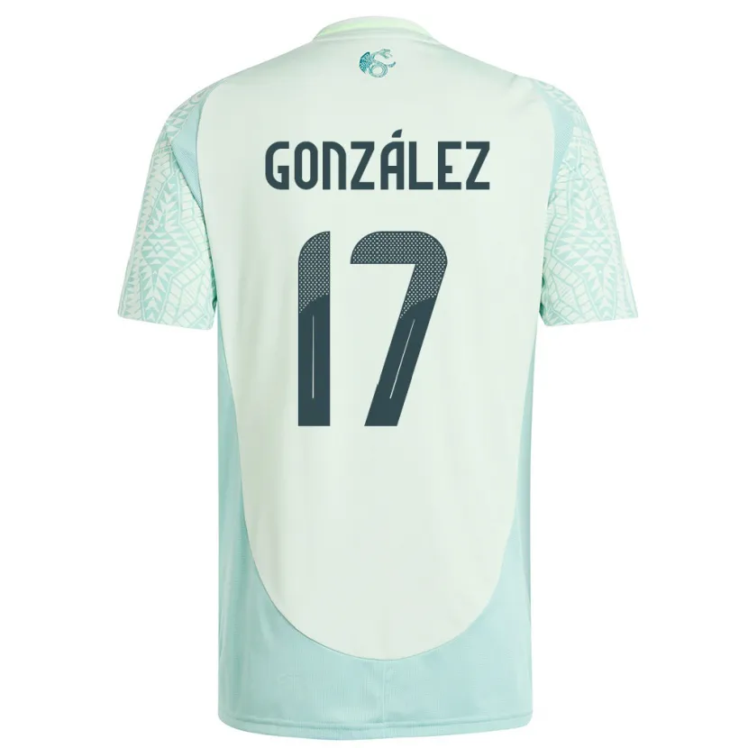 Danxen Men Mexico Alison Gonzalez #17 Linen Green Away Jersey 24-26 T-Shirt