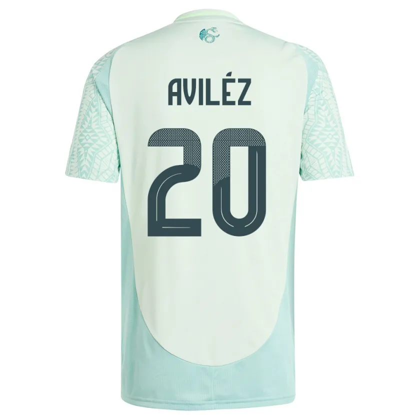 Danxen Men Mexico Aylin Avilez #20 Linen Green Away Jersey 24-26 T-Shirt