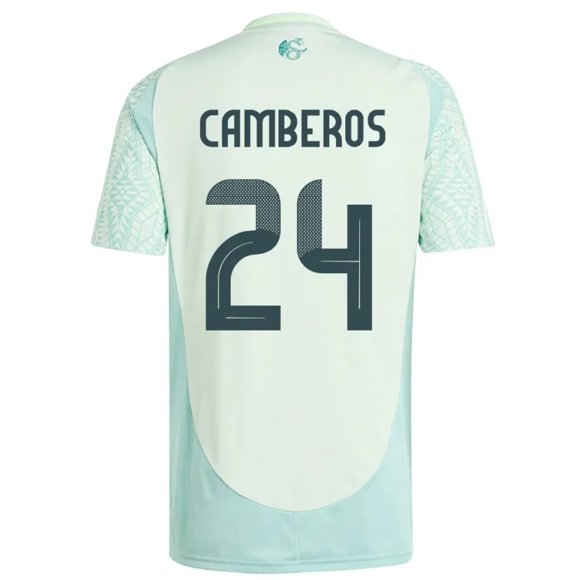 Danxen Men Mexico Scarlett Camberos #24 Linen Green Away Jersey 24-26 T-Shirt