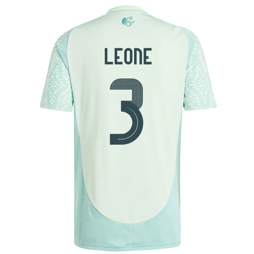 Danxen Men Mexico Antonio Leone #3 Linen Green Away Jersey 24-26 T-Shirt