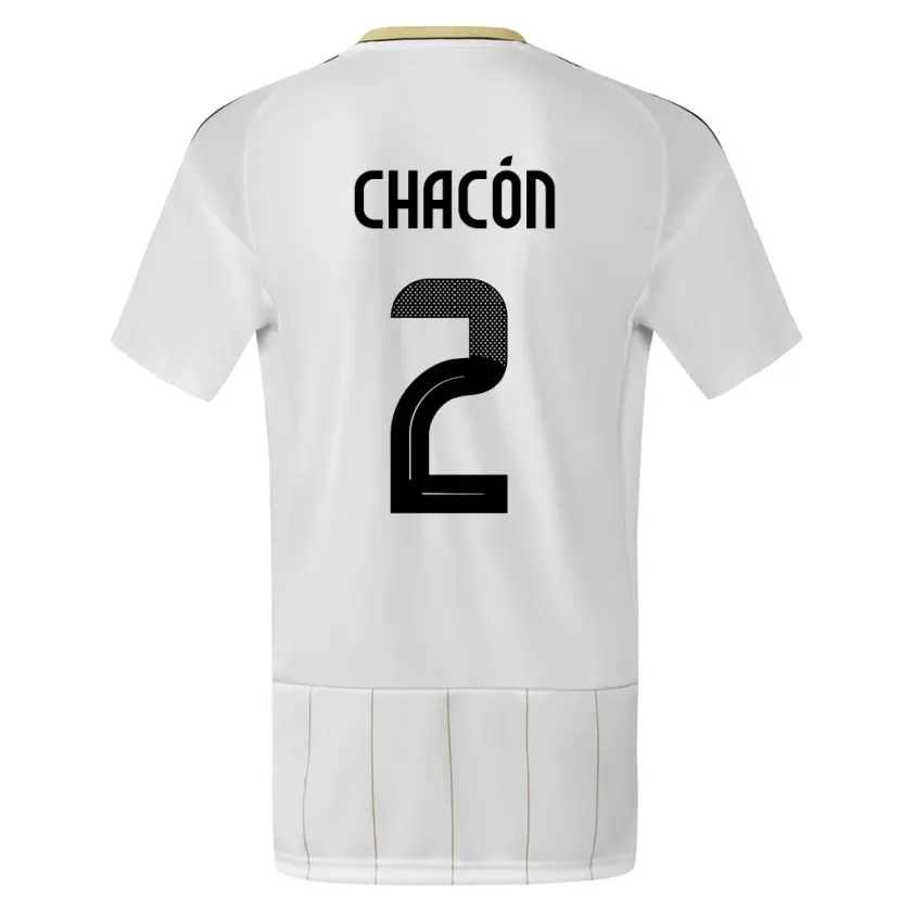 Danxen Men Costa Rica Daniel Chacon #2 White Away Jersey 24-26 T-Shirt