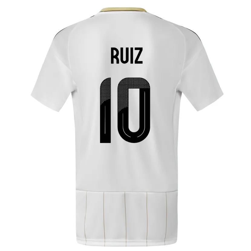 Danxen Men Costa Rica Bryan Ruiz #10 White Away Jersey 24-26 T-Shirt