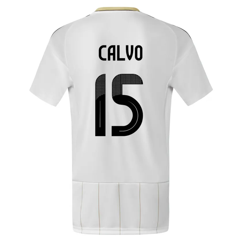 Danxen Men Costa Rica Francisco Calvo #15 White Away Jersey 24-26 T-Shirt