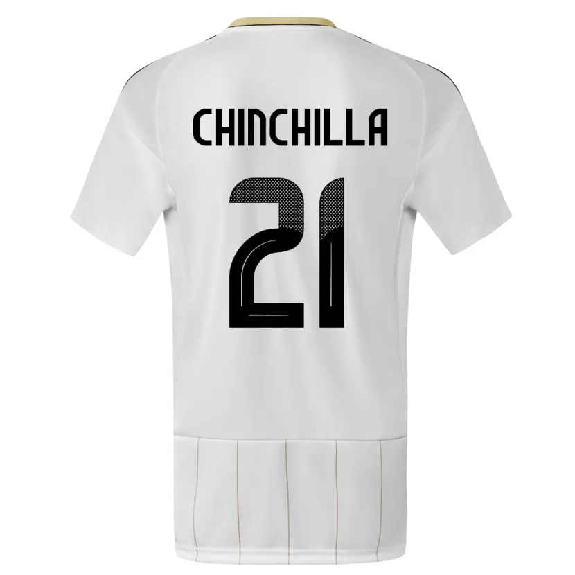 Danxen Men Costa Rica Viviana Chinchilla #21 White Away Jersey 24-26 T-Shirt