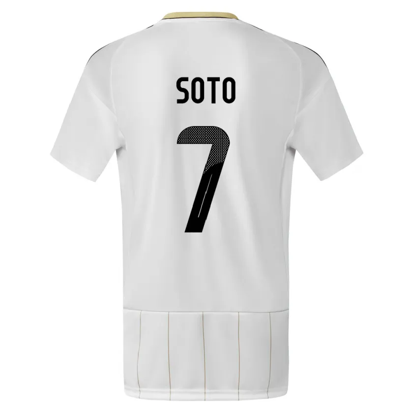 Danxen Men Costa Rica Andrey Soto #7 White Away Jersey 24-26 T-Shirt