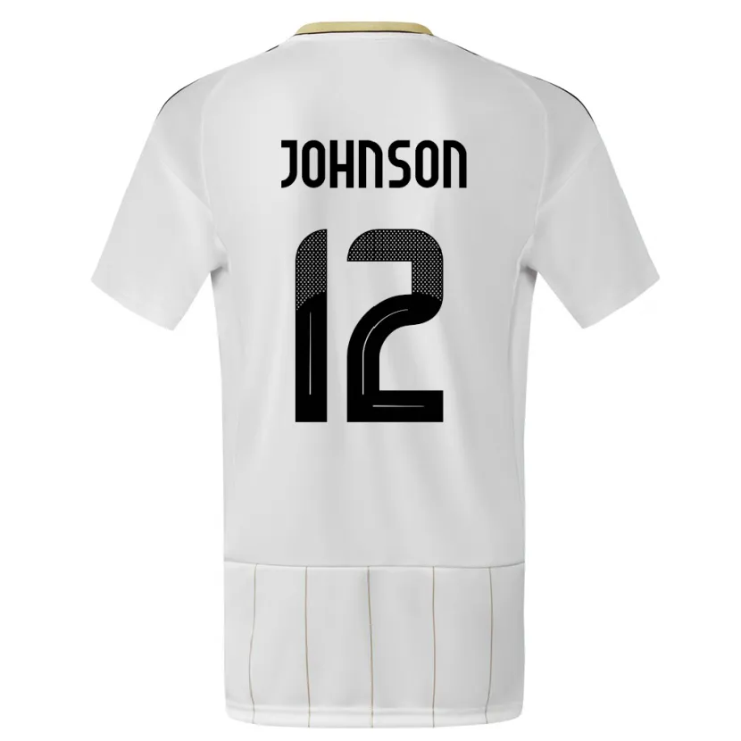 Danxen Men Costa Rica Shawn Johnson #12 White Away Jersey 24-26 T-Shirt