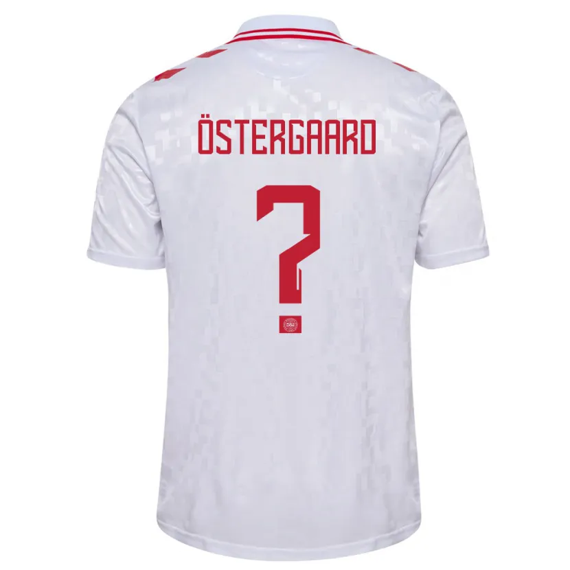 Danxen Men Denmark Christian Östergaard #0 White Away Jersey 24-26 T-Shirt