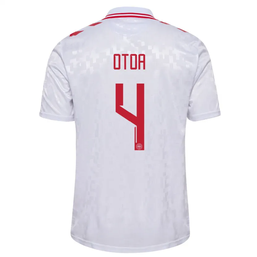 Danxen Men Denmark Sebastian Otoa #4 White Away Jersey 24-26 T-Shirt