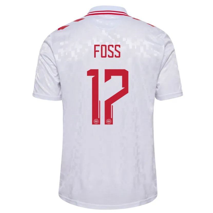 Danxen Men Denmark Jonathan Foss #17 White Away Jersey 24-26 T-Shirt