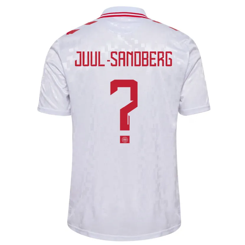 Danxen Men Denmark Nikolaj Juul-Sandberg #0 White Away Jersey 24-26 T-Shirt