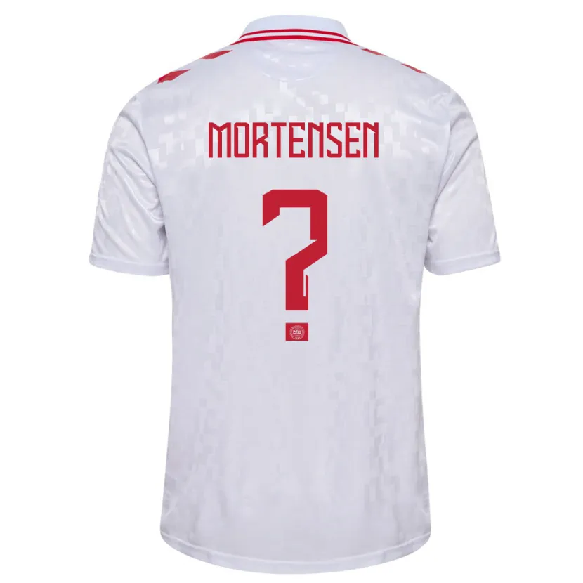 Danxen Men Denmark Malthe Mortensen #0 White Away Jersey 24-26 T-Shirt