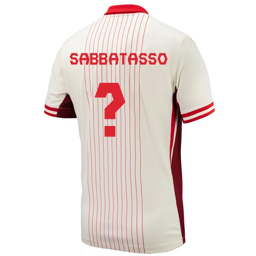 Danxen Men Canada Jeronimo Sabbatasso #0 White Away Jersey 24-26 T-Shirt