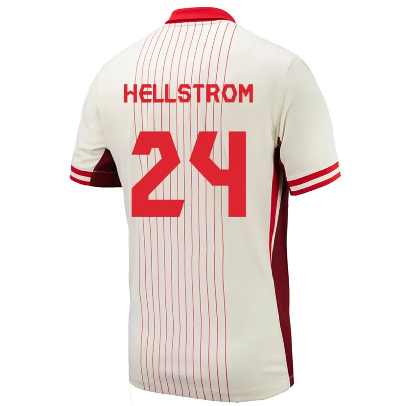 Danxen Men Canada Jenna Hellstrom #24 White Away Jersey 24-26 T-Shirt