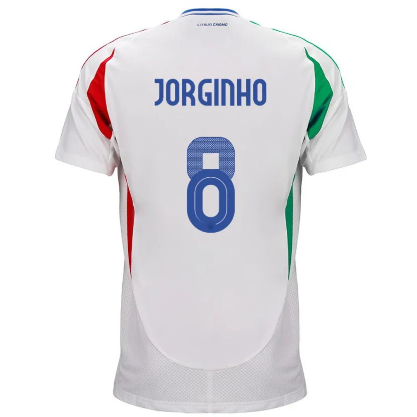 Danxen Men Italy Jorginho #8 White Away Jersey 24-26 T-Shirt