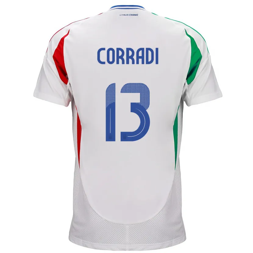 Danxen Men Italy Christian Corradi #13 White Away Jersey 24-26 T-Shirt