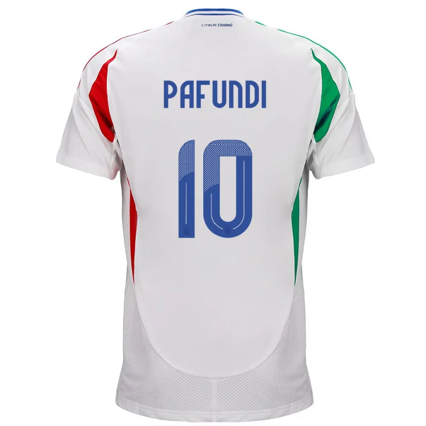 Danxen Men Italy Simone Pafundi #10 White Away Jersey 24-26 T-Shirt