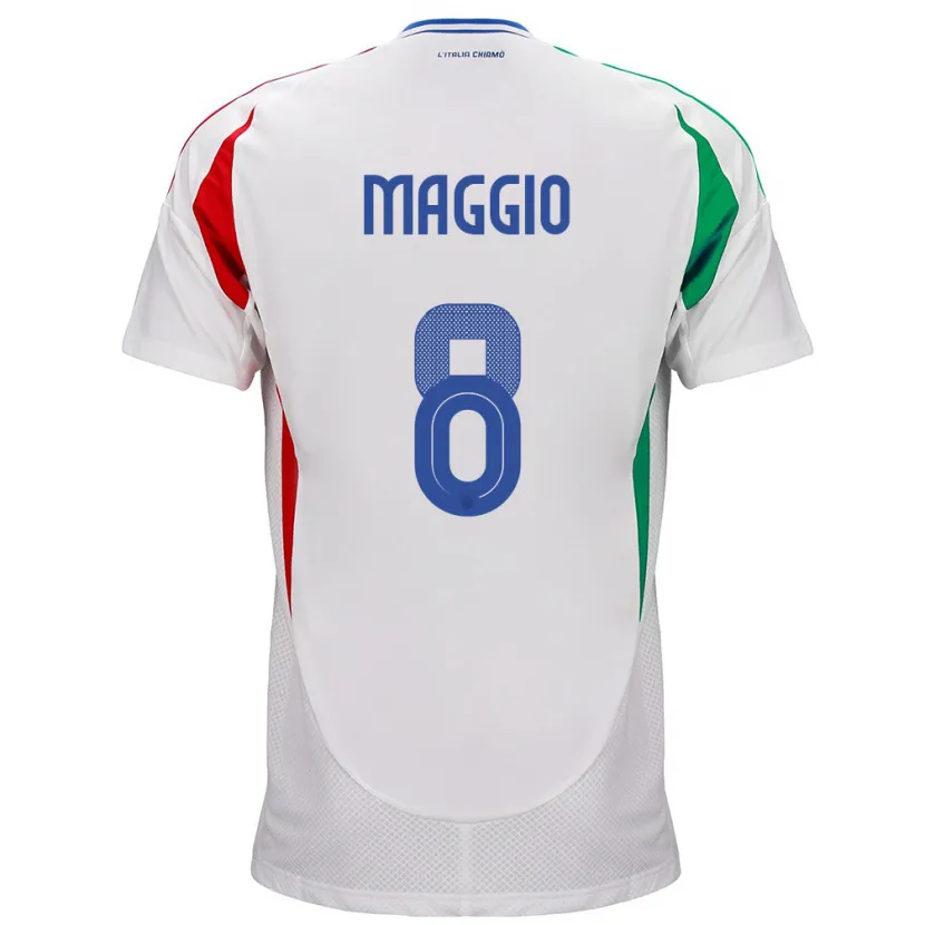 Danxen Men Italy Luca Di Maggio #8 White Away Jersey 24-26 T-Shirt