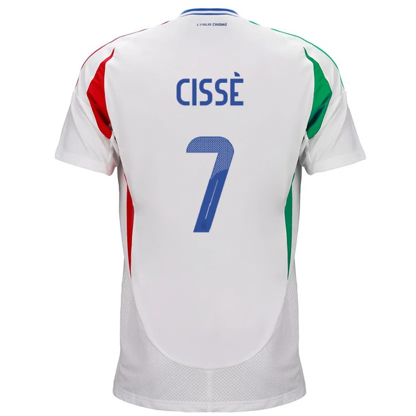 Danxen Men Italy Alphadjo Cissè #7 White Away Jersey 24-26 T-Shirt