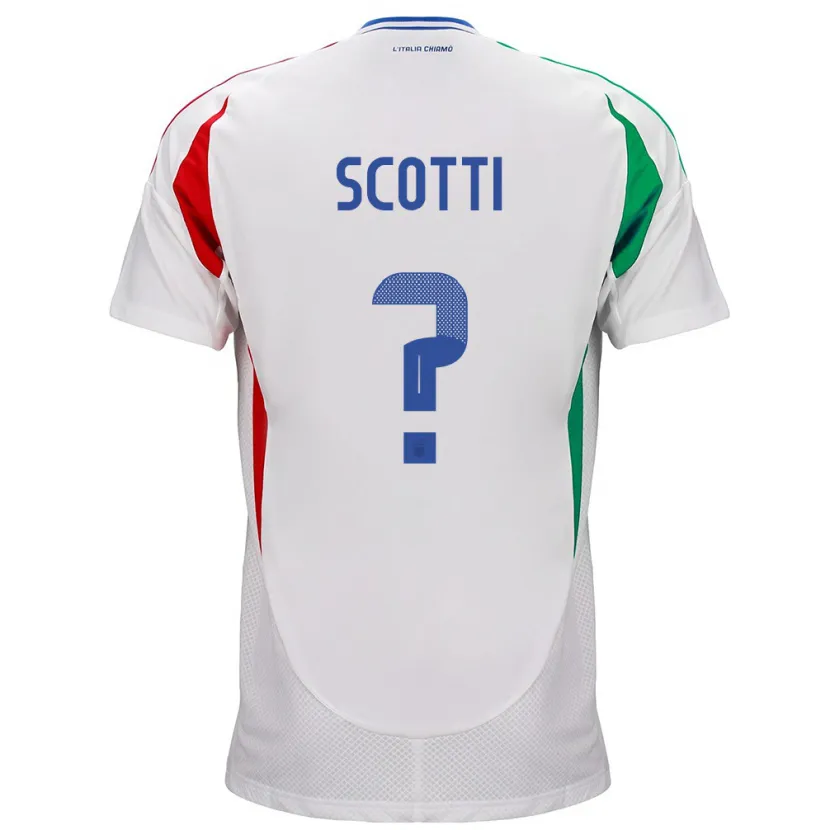 Danxen Men Italy Filippo Scotti #0 White Away Jersey 24-26 T-Shirt