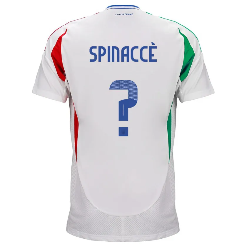 Danxen Men Italy Matteo Spinaccè #0 White Away Jersey 24-26 T-Shirt