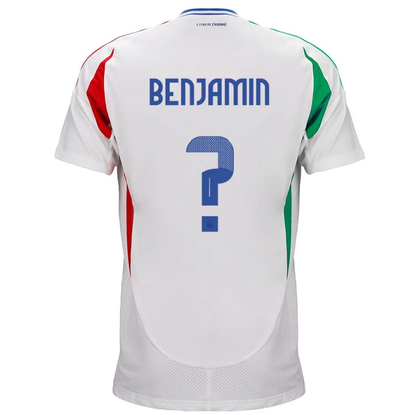 Danxen Men Italy Emanuel Benjamin #0 White Away Jersey 24-26 T-Shirt