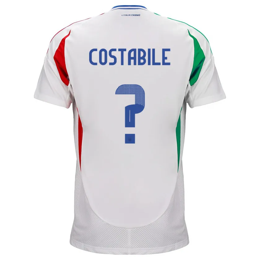 Danxen Men Italy Cristian Costabile #0 White Away Jersey 24-26 T-Shirt