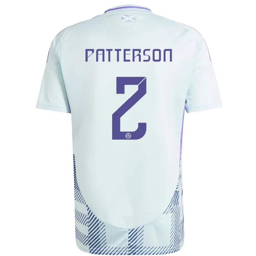 Danxen Men Scotland Nathan Patterson #2 Light Mint Blue Away Jersey 24-26 T-Shirt